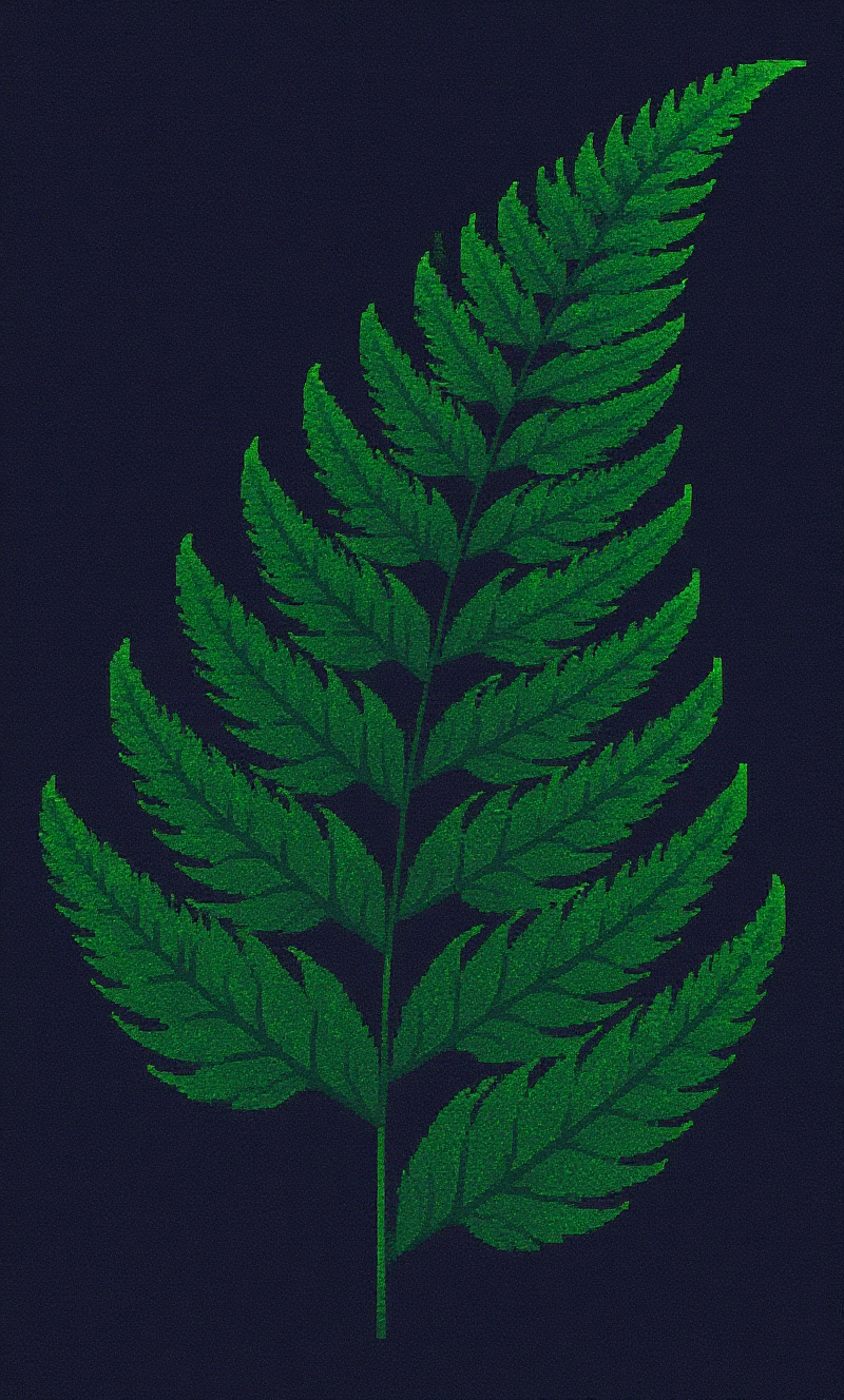 Pixel-art fern