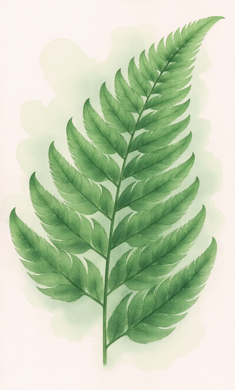 Watercolor fern